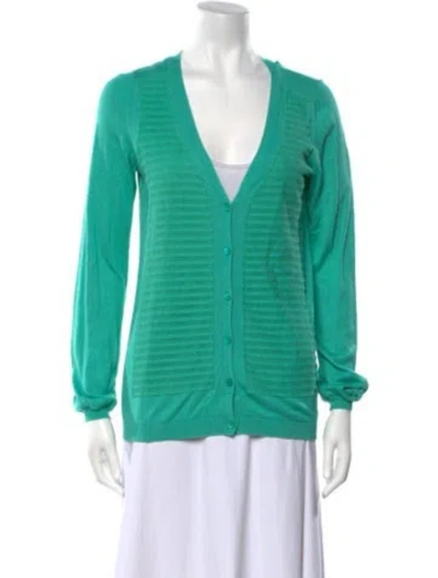 Pre-owned Escada Sport V-neck Sweater In Green