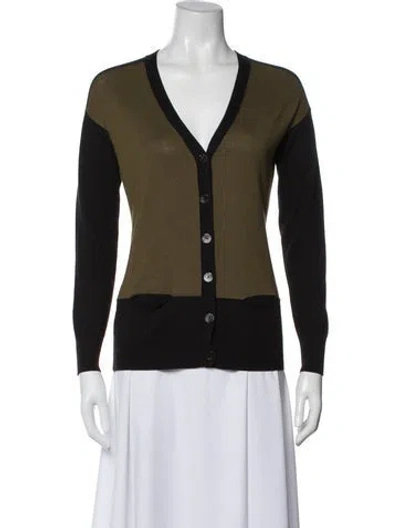 Pre-owned Escada Sport V-neck Sweater In Green