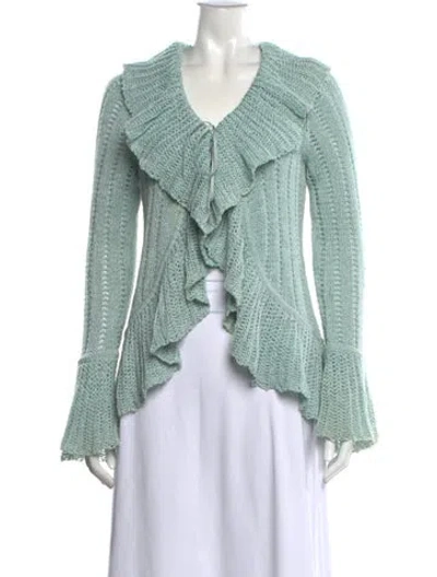 Pre-owned Escada Sport V-neck Sweater In Green