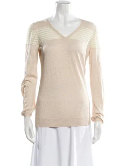 Pre-owned Escada Sport V-neck Sweater In Neutral