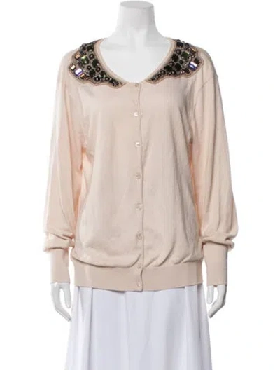 Pre-owned Escada Sport V-neck Sweater In Neutrals