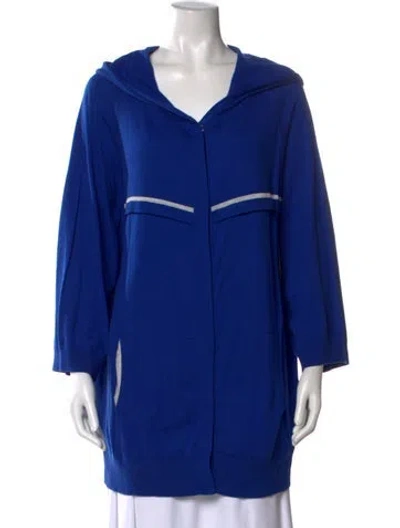 Pre-owned Escada Sport V-neck Sweater W/ Tags In Blue