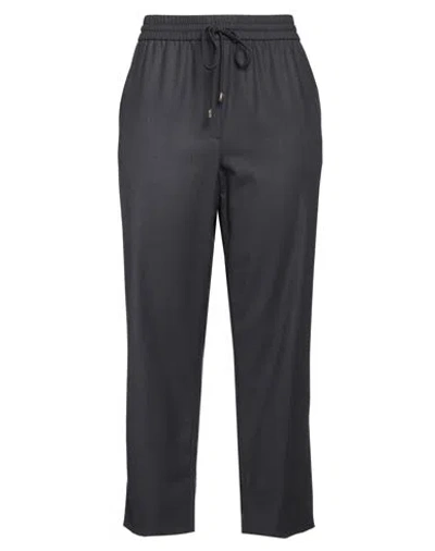 Escada Sport Woman Pants Charcoal Size 16 Virgin Wool, Elastane