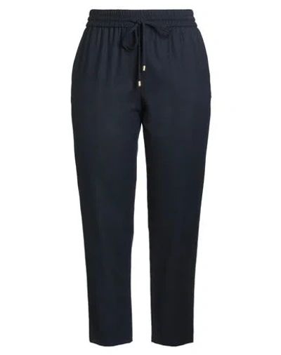 Escada Sport Woman Pants Midnight Blue Size 10 Virgin Wool, Elastane