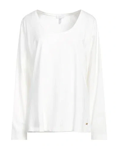 Escada Sport Woman T-shirt Off White Size Xl Cotton, Elastane