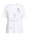 Escada Sport Woman T-shirt White Size Xl Cotton In White