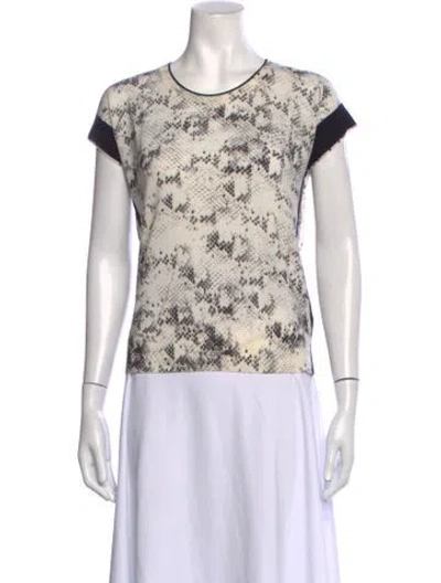 Pre-owned Escada Sport Wool Animal Print Sweater In Neutrals