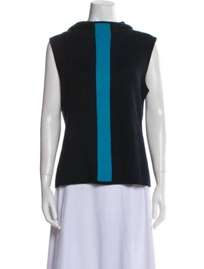 Pre-owned Escada Sport Wool Colorblock Pattern Sweater In Blue