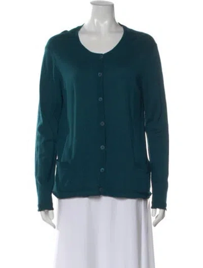 Pre-owned Escada Sport Wool Crew Neck Sweater In Blue