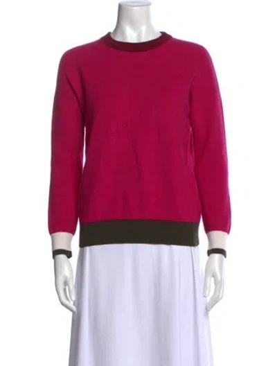 Pre-owned Escada Sport Wool Crew Neck Sweater In Pink