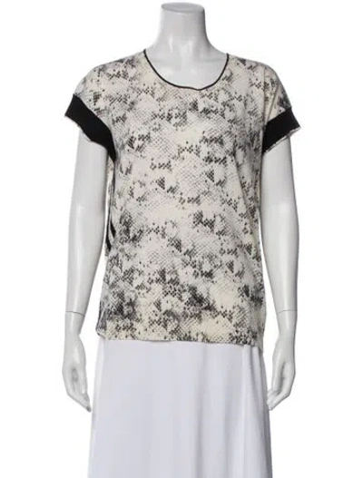 Pre-owned Escada Sport Wool Floral Print Sweater In Neutral