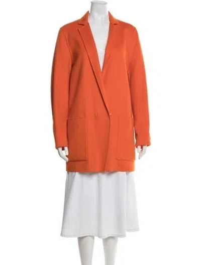 Pre-owned Escada Sport Wool Peacoat In Orange