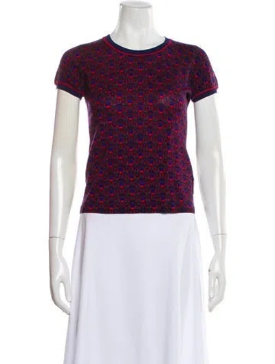 Pre-owned Escada Sport Wool Printed Sweater In Blue