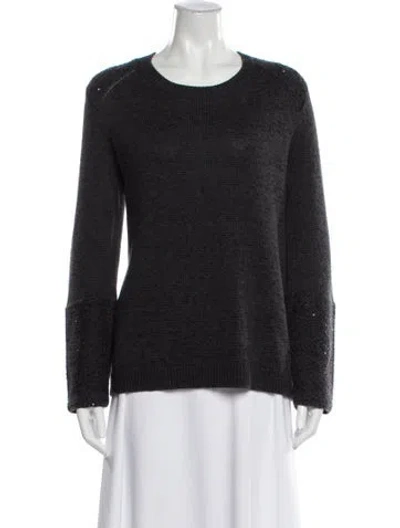 Pre-owned Escada Sport Wool Scoop Neck Sweater In Gray