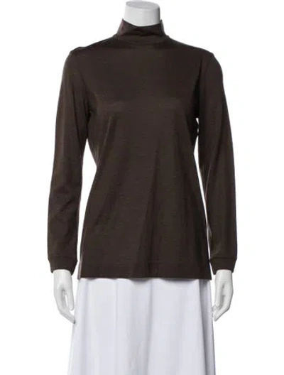 Pre-owned Escada Sport Wool Turtleneck Sweater In Gray