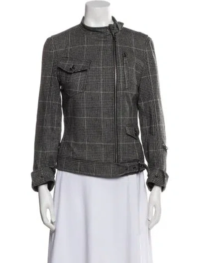 Pre-owned Escada Sport Wool Tweed Pattern Evening Jacket In Gray