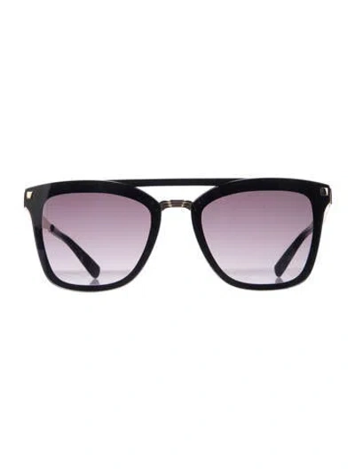 Pre-owned Escada Square Gradient Sunglasses In Black/metallic