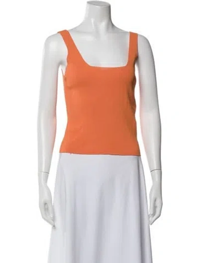 Pre-owned Escada Square Neckline Sleeveless Top In Blue