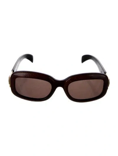 Pre-owned Escada Square Tinted Sunglasses In Brown