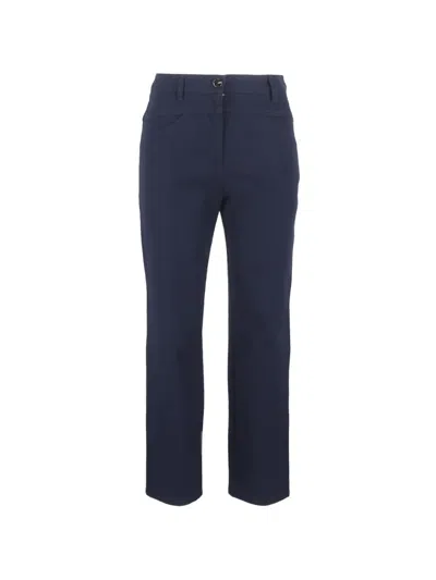 Pre-owned Escada Straight-leg High-rise Trousers In Blue