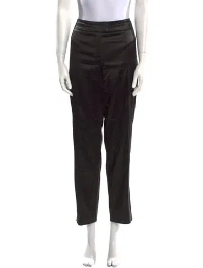 Pre-owned Escada Straight Leg Pants In Black