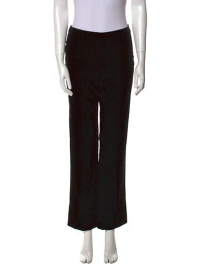 Pre-owned Escada Straight Leg Pants In Black