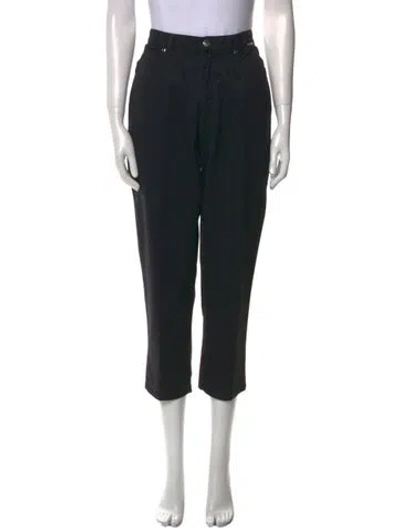 Pre-owned Escada Straight Leg Pants In Black