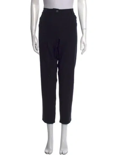 Pre-owned Escada Straight Leg Pants In Black