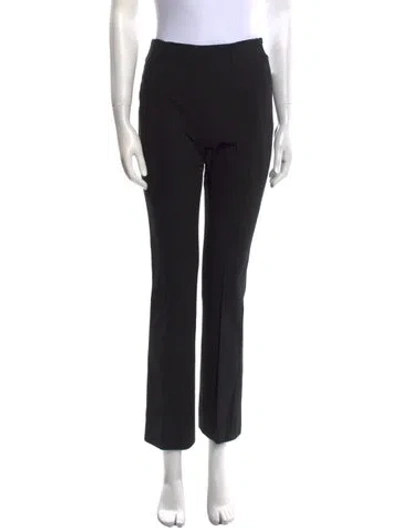 Pre-owned Escada Straight Leg Pants In Black