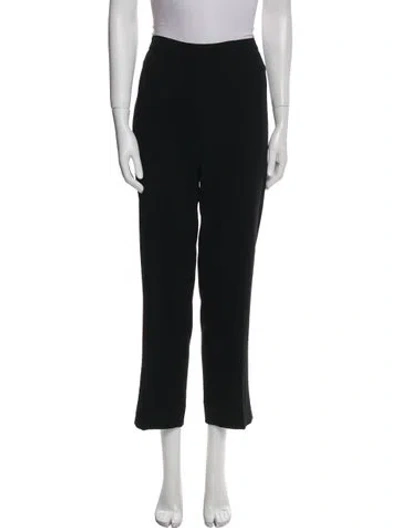 Pre-owned Escada Straight Leg Pants In Black
