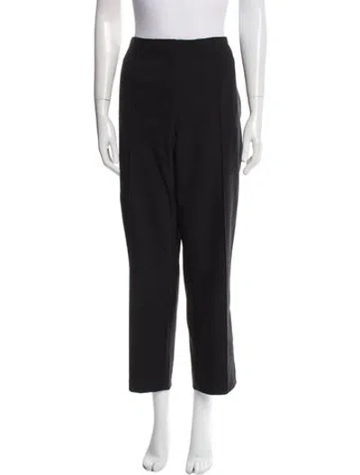 Pre-owned Escada Straight Leg Pants In Black