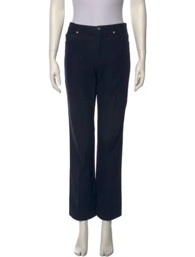 Pre-owned Escada Straight Leg Pants In Black