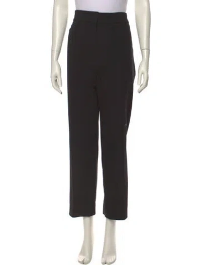 Pre-owned Escada Straight Leg Pants In Black