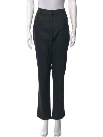 Pre-owned Escada Straight Leg Pants In Black