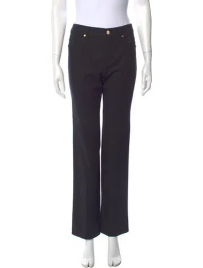 Pre-owned Escada Straight Leg Pants In Black