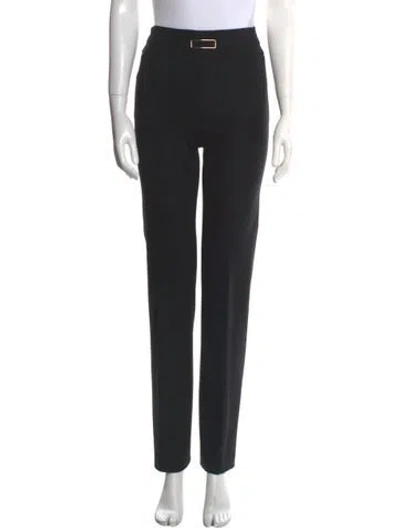 Pre-owned Escada Straight Leg Pants In Black