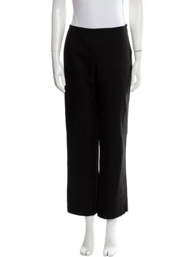Pre-owned Escada Straight Leg Pants In Black