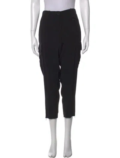 Pre-owned Escada Straight Leg Pants In Black