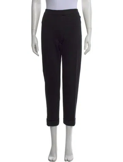Pre-owned Escada Straight Leg Pants In Black