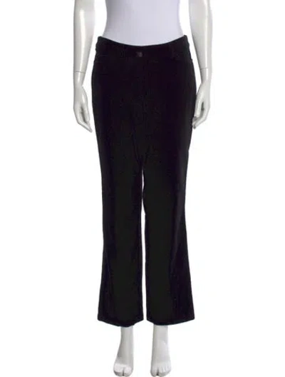 Pre-owned Escada Straight Leg Pants In Black