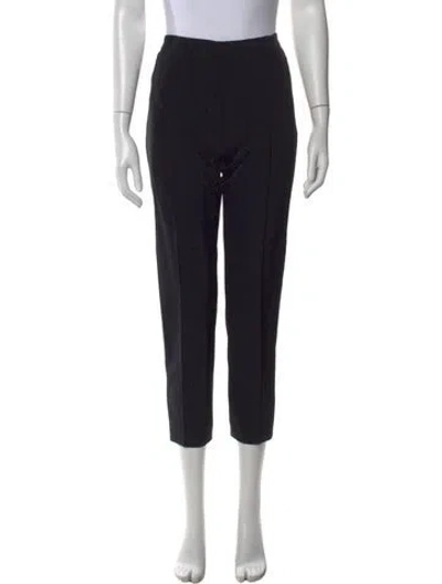 Pre-owned Escada Straight Leg Pants In Black