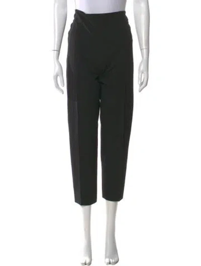 Pre-owned Escada Straight Leg Pants In Black