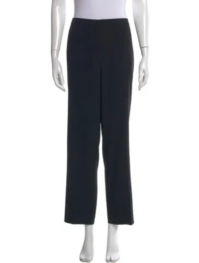 Pre-owned Escada Straight Leg Pants In Black