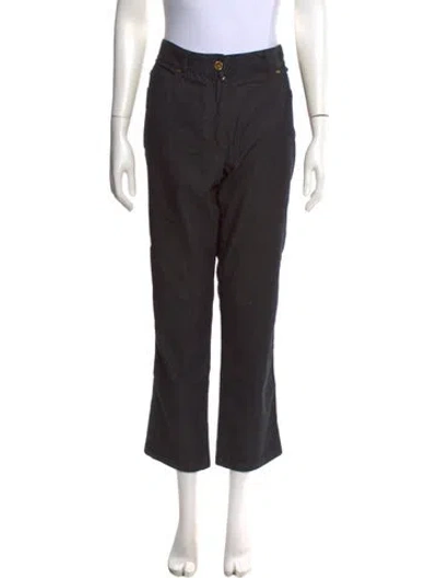 Pre-owned Escada Straight Leg Pants In Black