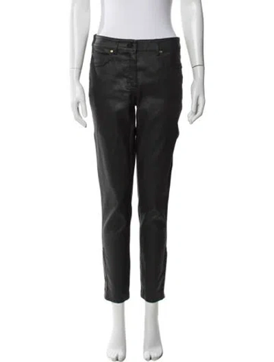 Pre-owned Escada Straight Leg Pants In Black