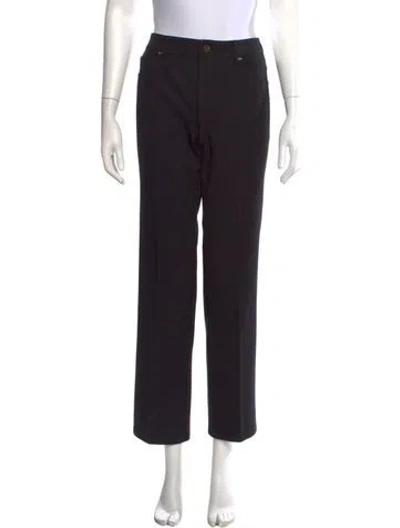 Pre-owned Escada Straight Leg Pants In Black