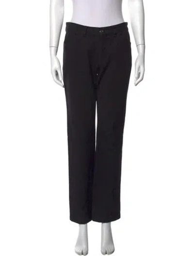 Pre-owned Escada Straight Leg Pants In Black