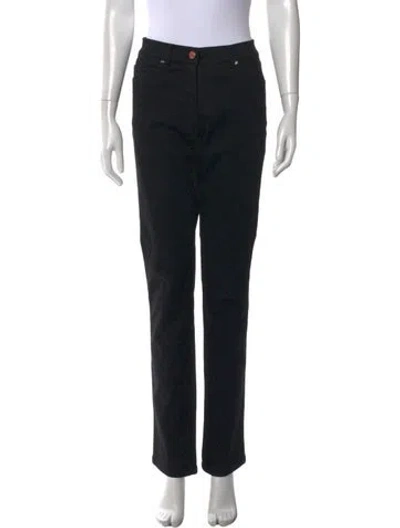 Pre-owned Escada Straight Leg Pants In Black