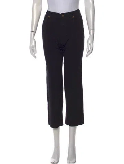 Pre-owned Escada Straight Leg Pants In Black