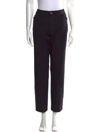 Pre-owned Escada Straight Leg Pants In Black